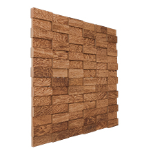 Ekena Millwork - WPW12X12TYMEJA - TideCraft Timberly Wood Mosaic Wall Tile, 11 7/8"W x 11 7/8"H x 1/2"P, Jatoba