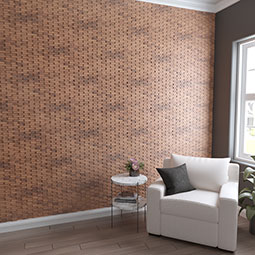 Ekena Millwork - WPW12X12TYMEJA - TideCraft Timberly Wood Mosaic Wall Tile, 11 7/8"W x 11 7/8"H x 1/2"P, Jatoba