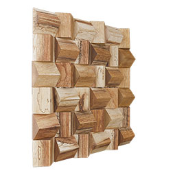 Ekena Millwork - WPW12X12NOMEME - TideCraft Nova Wood Mosaic Wall Tile, 11 7/8"W x 11 7/8"H x 1/2"P, Old Boat Wood
