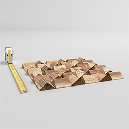 Ekena Millwork - WPW12X12NOMEME - TideCraft Nova Wood Mosaic Wall Tile, 11 7/8"W x 11 7/8"H x 1/2"P, Old Boat Wood