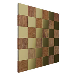Ekena Millwork - WPW12X12LAMEME - TideCraft Laguna Wood Mosaic Wall Tile, 11 7/8"W x 11 7/8"H x 1/2"P, Old Boat Wood