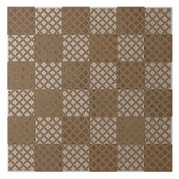 Ekena Millwork - WPW12X12LAMEME - TideCraft Laguna Wood Mosaic Wall Tile, 11 7/8"W x 11 7/8"H x 1/2"P, Old Boat Wood