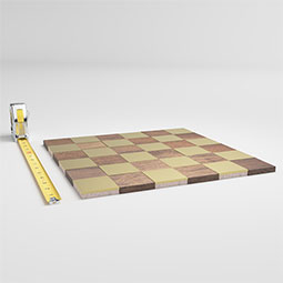 Ekena Millwork - WPW12X12LAMEME - TideCraft Laguna Wood Mosaic Wall Tile, 11 7/8"W x 11 7/8"H x 1/2"P, Old Boat Wood