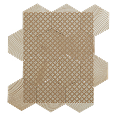 Ekena Millwork - WPW12X12HCMESP - TideCraft Medium Honeycomb Wood Mosaic Wall Tile, 11 7/8"W x 11 7/8"H x 1/2"P, Spruce