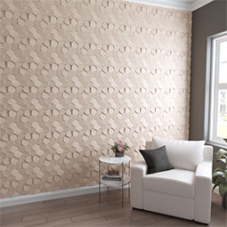 Ekena Millwork - WPW12X12HCMESP - TideCraft Medium Honeycomb Wood Mosaic Wall Tile, 11 7/8"W x 11 7/8"H x 1/2"P, Spruce
