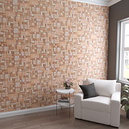 Ekena Millwork - WPW12X12RFMEME - TideCraft Rafter Wood Mosaic Wall Tile, 11 7/8"W x 11 7/8"H x 1/2"P, Old Boat Wood