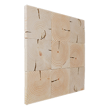 Ekena Millwork - WPW12X12RUMEOA - TideCraft Rural Wood Mosaic Wall Tile, 11 7/8"W x 11 7/8"H x 1/2"P, Oak