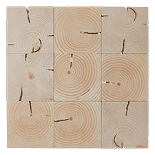 Ekena Millwork - WPW12X12RUMEOA - TideCraft Rural Wood Mosaic Wall Tile, 11 7/8"W x 11 7/8"H x 1/2"P, Oak