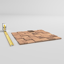 Ekena Millwork - WPW12X12WVMEOA - TideCraft Weave Wood Mosaic Wall Tile, 11 7/8"W x 11 7/8"H x 1/2"P, Oak