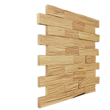 Ekena Millwork - WPW12X12NDMEOA - TideCraft Nordic Wood Mosaic Wall Tile, 11 7/8"W x 11 7/8"H x 1/2"P, Oak