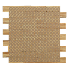 Ekena Millwork - WPW12X12NDMEOA - TideCraft Nordic Wood Mosaic Wall Tile, 11 7/8"W x 11 7/8"H x 1/2"P, Oak