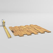 Ekena Millwork - WPW12X12NDMEOA - TideCraft Nordic Wood Mosaic Wall Tile, 11 7/8"W x 11 7/8"H x 1/2"P, Oak