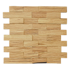 Ekena Millwork - WPW12X12NDMEOA - TideCraft Nordic Wood Mosaic Wall Tile, 11 7/8"W x 11 7/8"H x 1/2"P, Oak