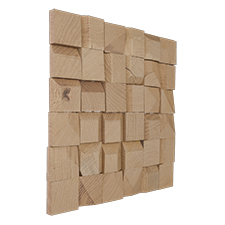 Ekena Millwork - WPW12X12SIMEOA - TideCraft Sierra Wood Mosaic Wall Tile, 11 7/8"W x 11 7/8"H x 1/2"P, Oak