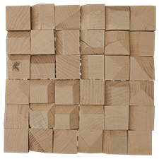Ekena Millwork - WPW12X12SIMEOA - TideCraft Sierra Wood Mosaic Wall Tile, 11 7/8"W x 11 7/8"H x 1/2"P, Oak