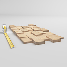 Ekena Millwork - WPW24X12TEMEPI - TideCraft Terra Wood Mosaic Wall Tile, 23 3/4"W x 11 7/8"H x 1/2"P, Pine