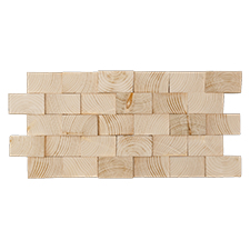 Ekena Millwork - WPW24X12TEMEPI - TideCraft Terra Wood Mosaic Wall Tile, 23 3/4"W x 11 7/8"H x 1/2"P, Pine
