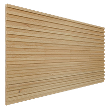 Ekena Millwork - WPW24X12MNMESA - TideCraft Minimalist Wood Mosaic Wall Tile, 23 3/4"W x 11 7/8"H x 1/2"P, Sapele