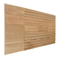 Ekena Millwork - WPW24X12MLMERO - TideCraft Milano Wood Mosaic Wall Tile, 23 7/8"W x 11 7/8"H x 1/2"P, Rosewood