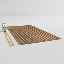 Ekena Millwork - WPW24X12MLMERO - TideCraft Milano Wood Mosaic Wall Tile, 23 7/8"W x 11 7/8"H x 1/2"P, Rosewood