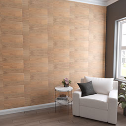 Ekena Millwork - WPW24X12MLMERO - TideCraft Milano Wood Mosaic Wall Tile, 23 7/8"W x 11 7/8"H x 1/2"P, Rosewood
