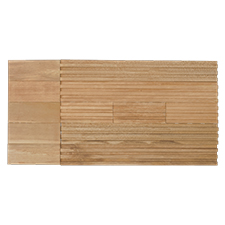 Ekena Millwork - WPW24X12MLMERO - TideCraft Milano Wood Mosaic Wall Tile, 23 7/8"W x 11 7/8"H x 1/2"P, Rosewood