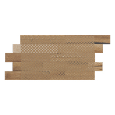 Ekena Millwork - WPW24X12DSMEOA - TideCraft Dry Stack Wood Mosaic Wall Tile, 23 3/4"W x 11 7/8"H x 3/4"P, Oak