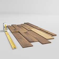 Ekena Millwork - WPW24X12DSMEOA - TideCraft Dry Stack Wood Mosaic Wall Tile, 23 3/4"W x 11 7/8"H x 3/4"P, Oak