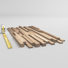 Ekena Millwork - WPW24X12STMEOA - TideCraft Stacked Wood Mosaic Wall Tile, 23 3/4"W x 11 7/8"H x 3/4"P, Oak