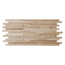 Ekena Millwork - WPW24X12STMEOA - TideCraft Stacked Wood Mosaic Wall Tile, 23 3/4"W x 11 7/8"H x 3/4"P, Oak