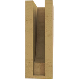 Ekena Millwork - CORUR035X06X10ALPRCPR - Timberthane Faux Wood Corbel, Alpine Style, 3 1/2"W x 6"D x 10"H, Primed Tan