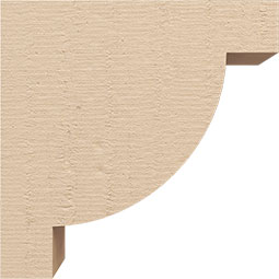 Ekena Millwork - CORUR035X08X08ALPRCPR - Timberthane Faux Wood Corbel, Alpine Style, 3 1/2"W x 8"D x 8"H, Primed Tan