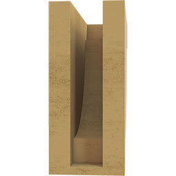 Ekena Millwork - CORUR035X08X08ALPRCPR - Timberthane Faux Wood Corbel, Alpine Style, 3 1/2"W x 8"D x 8"H, Primed Tan