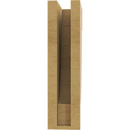 Ekena Millwork - CORUR035X06X14ALPRCPR - Timberthane Faux Wood Corbel, Alpine Style, 3 1/2"W x 6"D x 14"H, Primed Tan