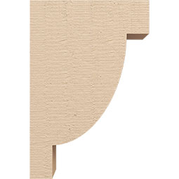 Ekena Millwork - CORUR035X08X12ALPRCPR - Timberthane Faux Wood Corbel, Alpine Style, 3 1/2"W x 8"D x 12"H, Primed Tan
