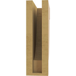 Ekena Millwork - CORUR035X08X12ALPRCPR - Timberthane Faux Wood Corbel, Alpine Style, 3 1/2"W x 8"D x 12"H, Primed Tan