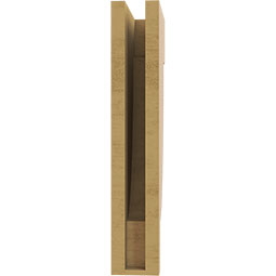 Ekena Millwork - CORUR035X08X20ALPRCPR - Timberthane Faux Wood Corbel, Alpine Style, 3 1/2"W x 8"D x 20"H, Primed Tan