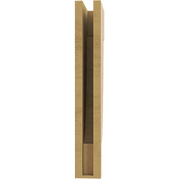 Ekena Millwork - CORUR035X08X24ALPRCPR - Timberthane Faux Wood Corbel, Alpine Style, 3 1/2"W x 8"D x 24"H, Primed Tan