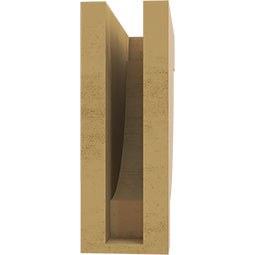 Ekena Millwork - CORUR035X10X10ALPRCPR - Timberthane Faux Wood Corbel, Alpine Style, 3 1/2"W x 10"D x 10"H, Primed Tan