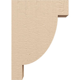 Ekena Millwork - CORUR035X10X14ALPRCPR - Timberthane Faux Wood Corbel, Alpine Style, 3 1/2"W x 10"D x 14"H, Primed Tan