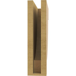 Ekena Millwork - CORUR035X10X14ALPRCPR - Timberthane Faux Wood Corbel, Alpine Style, 3 1/2"W x 10"D x 14"H, Primed Tan