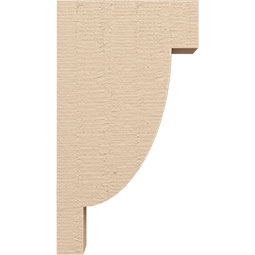 Ekena Millwork - CORUR035X10X18ALPRCPR - Timberthane Faux Wood Corbel, Alpine Style, 3 1/2"W x 10"D x 18"H, Primed Tan