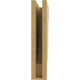 Ekena Millwork - CORUR035X10X18ALPRCPR - Timberthane Faux Wood Corbel, Alpine Style, 3 1/2"W x 10"D x 18"H, Primed Tan