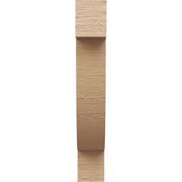 Ekena Millwork - CORUR035X10X22ALPRCPR - Timberthane Faux Wood Corbel, Alpine Style, 3 1/2"W x 10"D x 22"H, Primed Tan