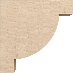Ekena Millwork - CORUR035X12X12ALPRCPR - Timberthane Faux Wood Corbel, Alpine Style, 3 1/2"W x 12"D x 12"H, Primed Tan