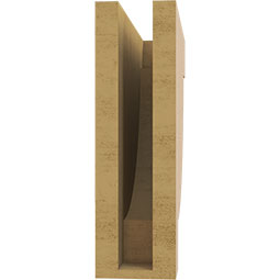 Ekena Millwork - CORUR035X12X12ALPRCPR - Timberthane Faux Wood Corbel, Alpine Style, 3 1/2"W x 12"D x 12"H, Primed Tan