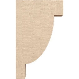 Ekena Millwork - CORUR035X12X20ALPRCPR - Timberthane Faux Wood Corbel, Alpine Style, 3 1/2"W x 12"D x 20"H, Primed Tan