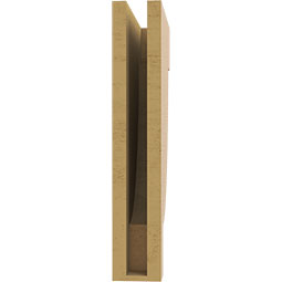 Ekena Millwork - CORUR035X12X20ALPRCPR - Timberthane Faux Wood Corbel, Alpine Style, 3 1/2"W x 12"D x 20"H, Primed Tan