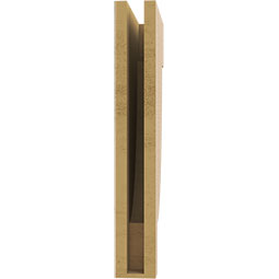 Ekena Millwork - CORUR035X12X24ALPRCPR - Timberthane Faux Wood Corbel, Alpine Style, 3 1/2"W x 12"D x 24"H, Primed Tan