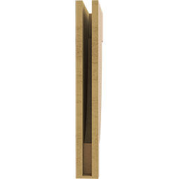 Ekena Millwork - CORUR035X12X28ALPRCPR - Timberthane Faux Wood Corbel, Alpine Style, 3 1/2"W x 12"D x 28"H, Primed Tan